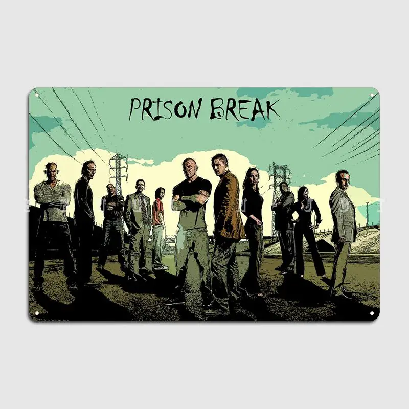 

Prison Break Metal Plaque Poster Wall Pub Bar Cave Vintage Plaques Tin Sign Poster