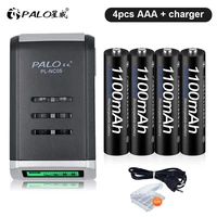 palo 4 24pcs 1 2v nimh aaa rechargeable battery 3a 1100mah aaa battery aaa ni mh batteries battery rechargeable for flashlight