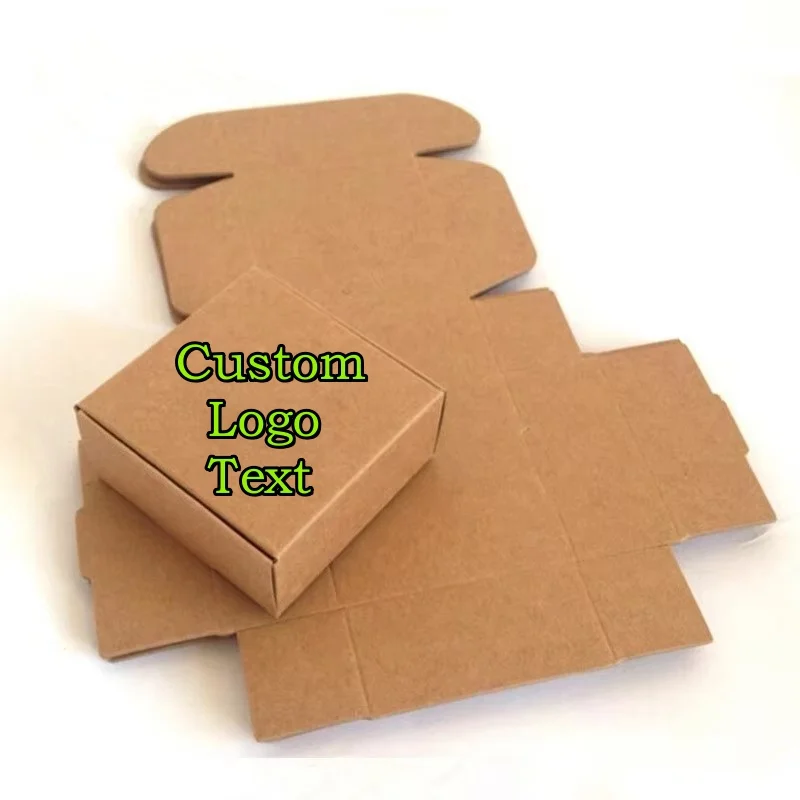 

100 шт. складных коробок из крафт-бумаги leotrusting 350 gsm для подарков
