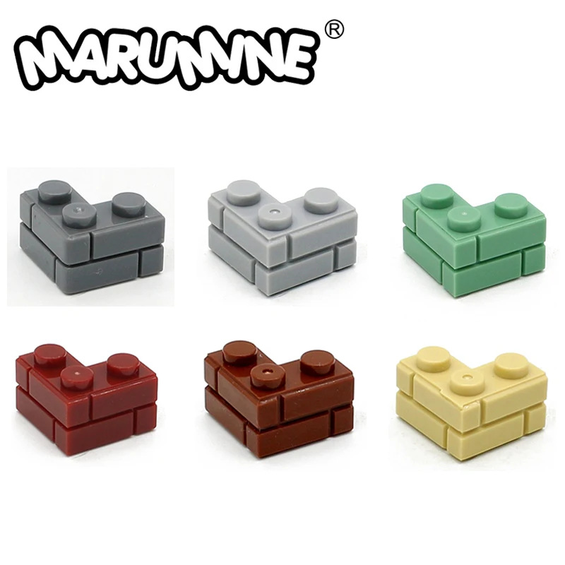

Marumine 2x2 Dots Corner Wall Bricks Cube 10PCS Classic Building Block Create Toys MOC Parts Construction Set Compatible 2357