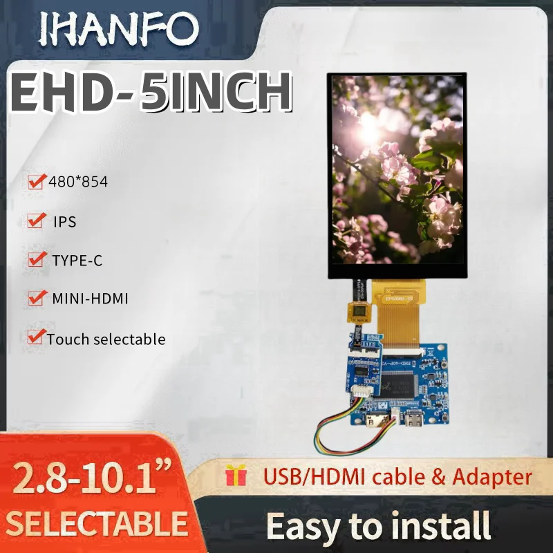 IHANFO-5INCH HD 480*800 Interfejs type-c IPS