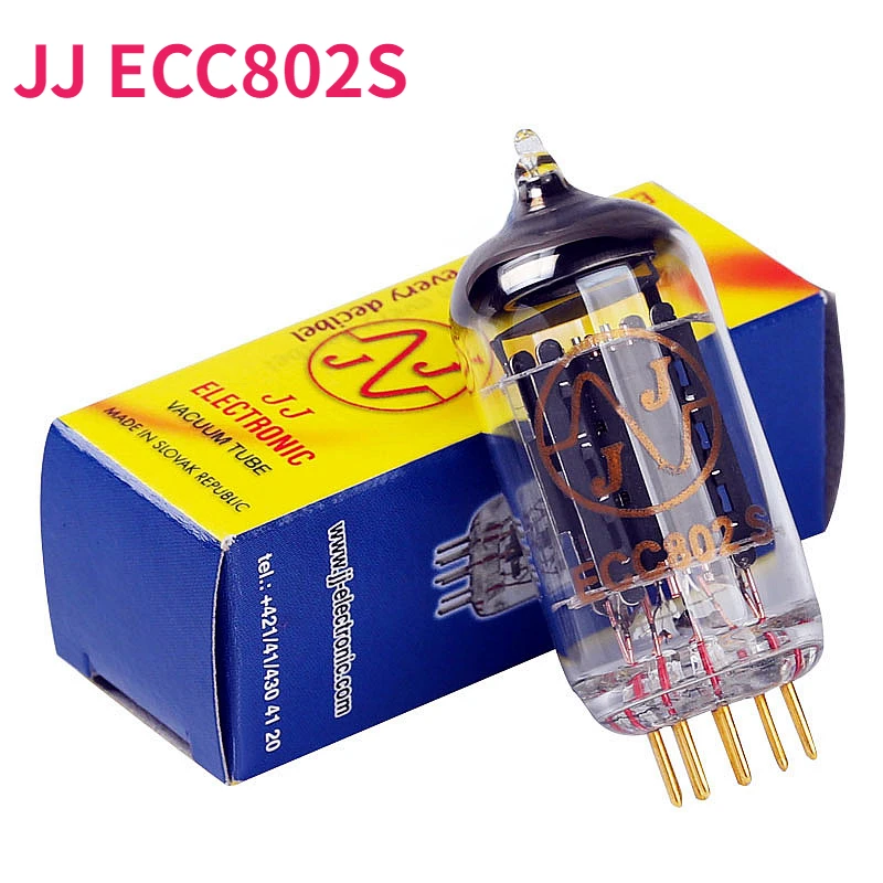 

JJ ECC802S Vacuum Tube Golden Foot Replace 12AU7 ECC82 6211 E80CC 5814A Signal Tube Factory Test and Match Phono Preamp