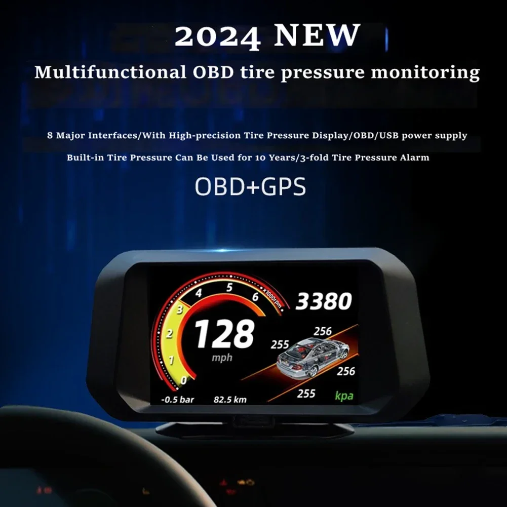 Автомобильный дисплей HUD на лобовое стекло GPS-гид OBD многофункциональный