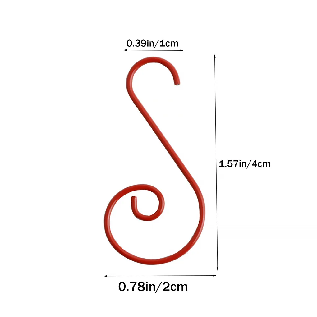

Металлические S-образные крючки для елки, 100 шт.