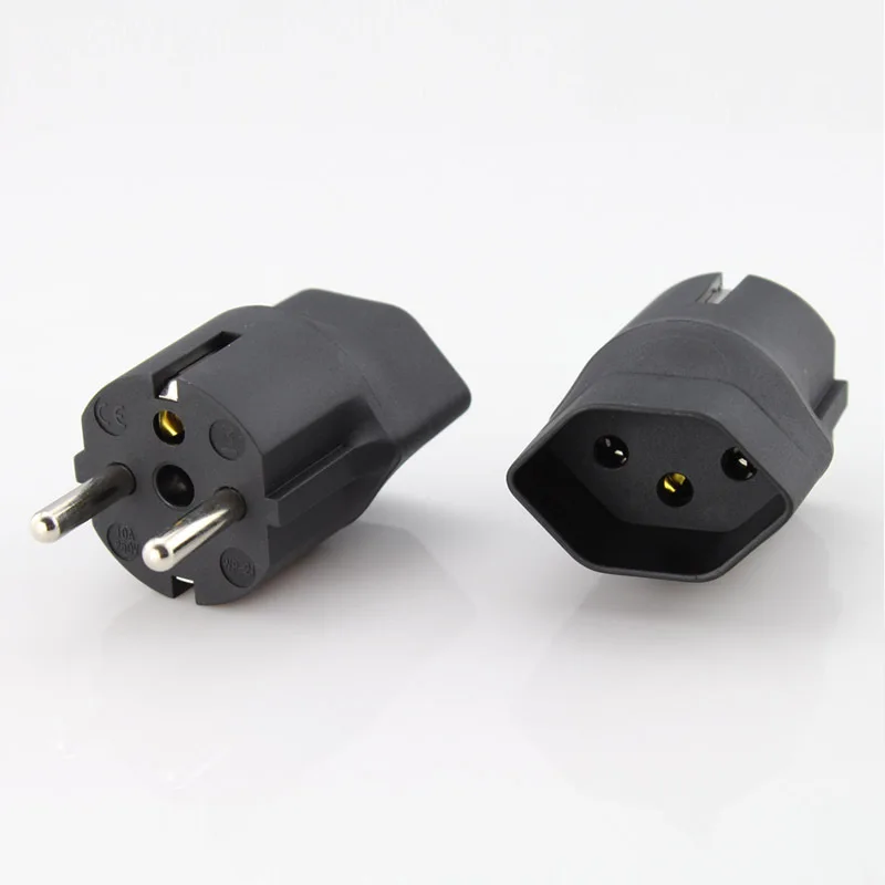 

3Pin Swiss to European Plug adapter Electrical socket travel adapter enchufe EU Plug to Switzerland Socket