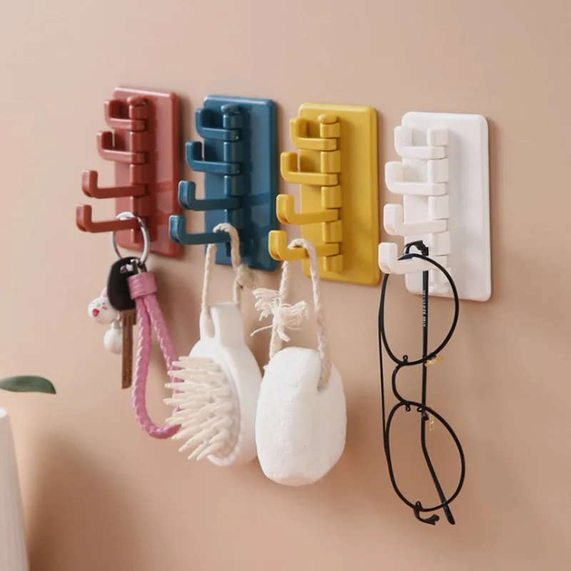 

Hook-free punch-free single cute wall hanging rack into the door key to store clothes behind the door of the bedroom wall