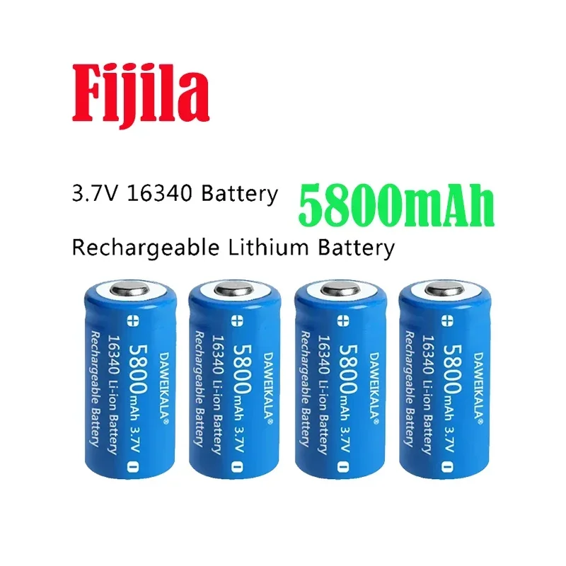 Аккумулятор au lithium pour stylo laser et lampe de poche LED CRree 3 7 В 5800 мАч Eddie ion 16340 CR123A aste 24 com nouveau