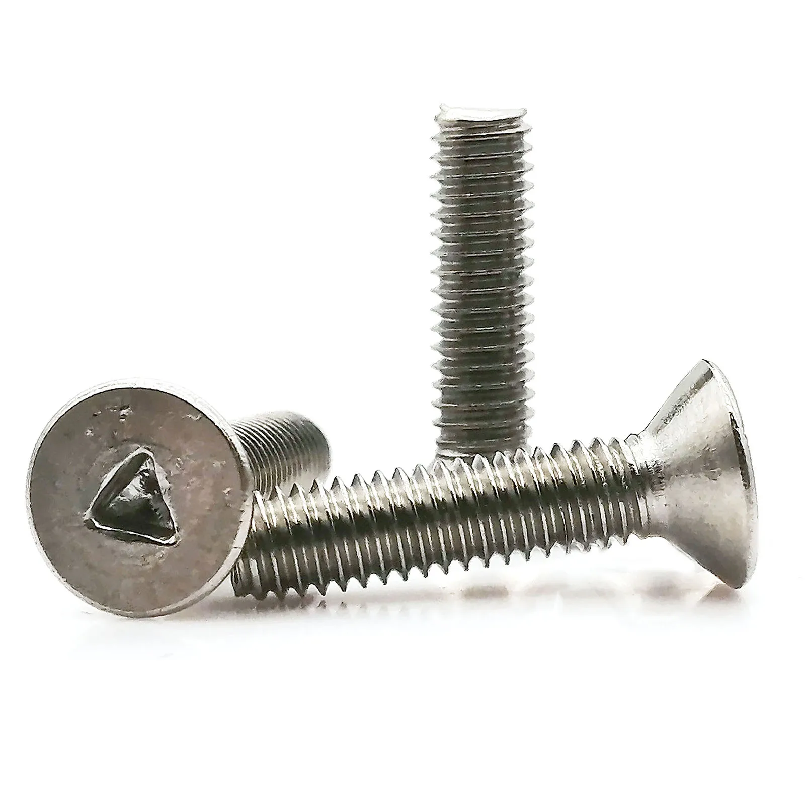 

20pcs M2 M3 M4 A2-70 304 Stainless Steel Triangle Socket Triangular Slotted Flat Countersunk Head Security Bolt Screw