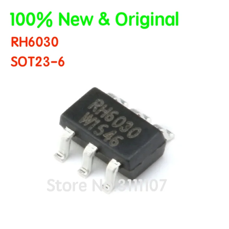 10 шт./лот RH6030 SOT23-6 Fusion, одна кнопка, сенсорная кнопка, IC чип, 100% новый и оригинальный
