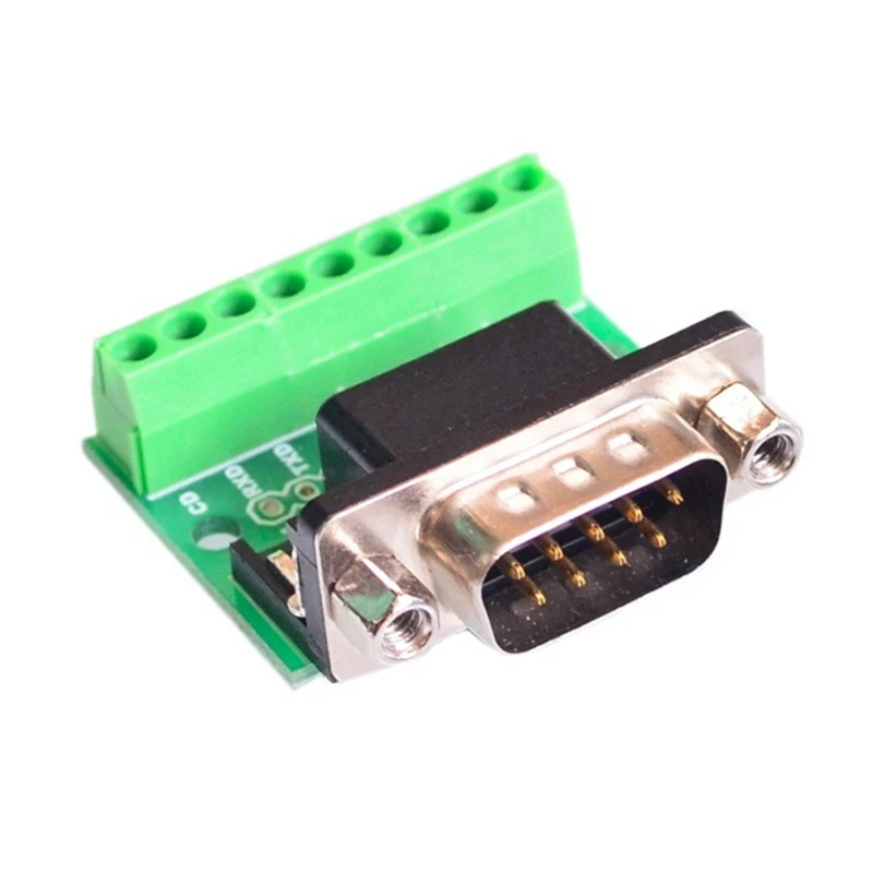 1 шт. 9-контактные беспаечные разъемы DB9 RS232, последовательный порт к терминалу, женский и мужской адаптер, плата преобразования «сделай сам»