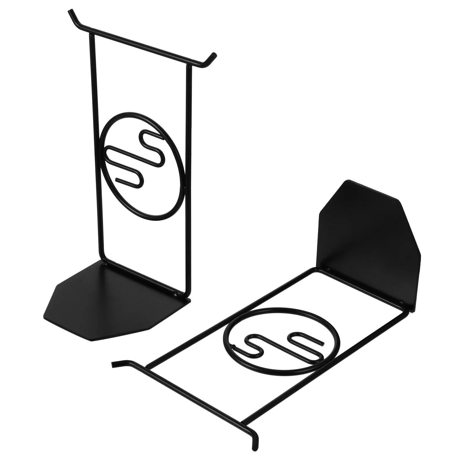 

Book Stand Bookshelves Office Bookend Non-slip Bookends Nonskid Supplies Iron Organizer Metal