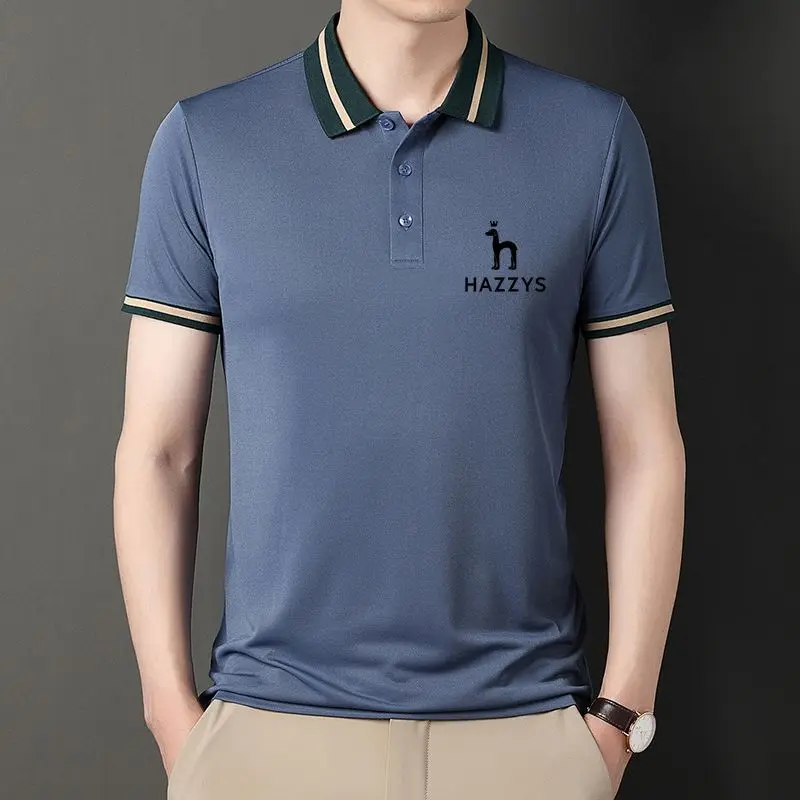 Top Cotton Blended New Summer Brand Men's Polo Shirt Designer Short Sleeve Casual Top Embroidered LOGO Fashion Clothing
