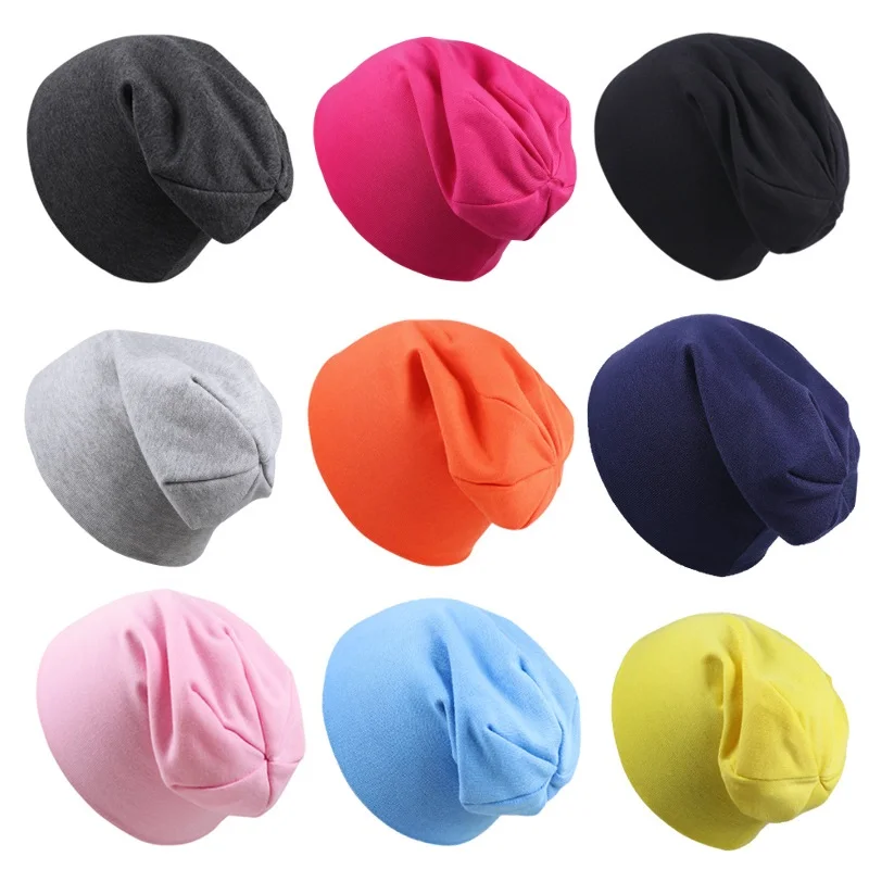 

New Baby Street Dance Hip Hop Spring Autumn Baby Hat Scarf for Boys Girls Knitted Cap Winter Solid Color Child Hat Pullover Cap