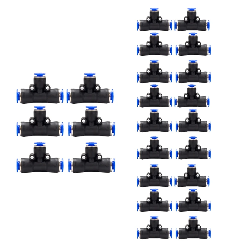100 шт. пневматический Фиттинг PEG Редукционный Т-образный 3-ходовой замок для