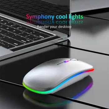 RYRA 2.4GHz Wireless Mouse Wireless Computer Silent Mice With Backlight Ergonomic Mouse Ultra-thin Notebook Desktop Office Mouse 6