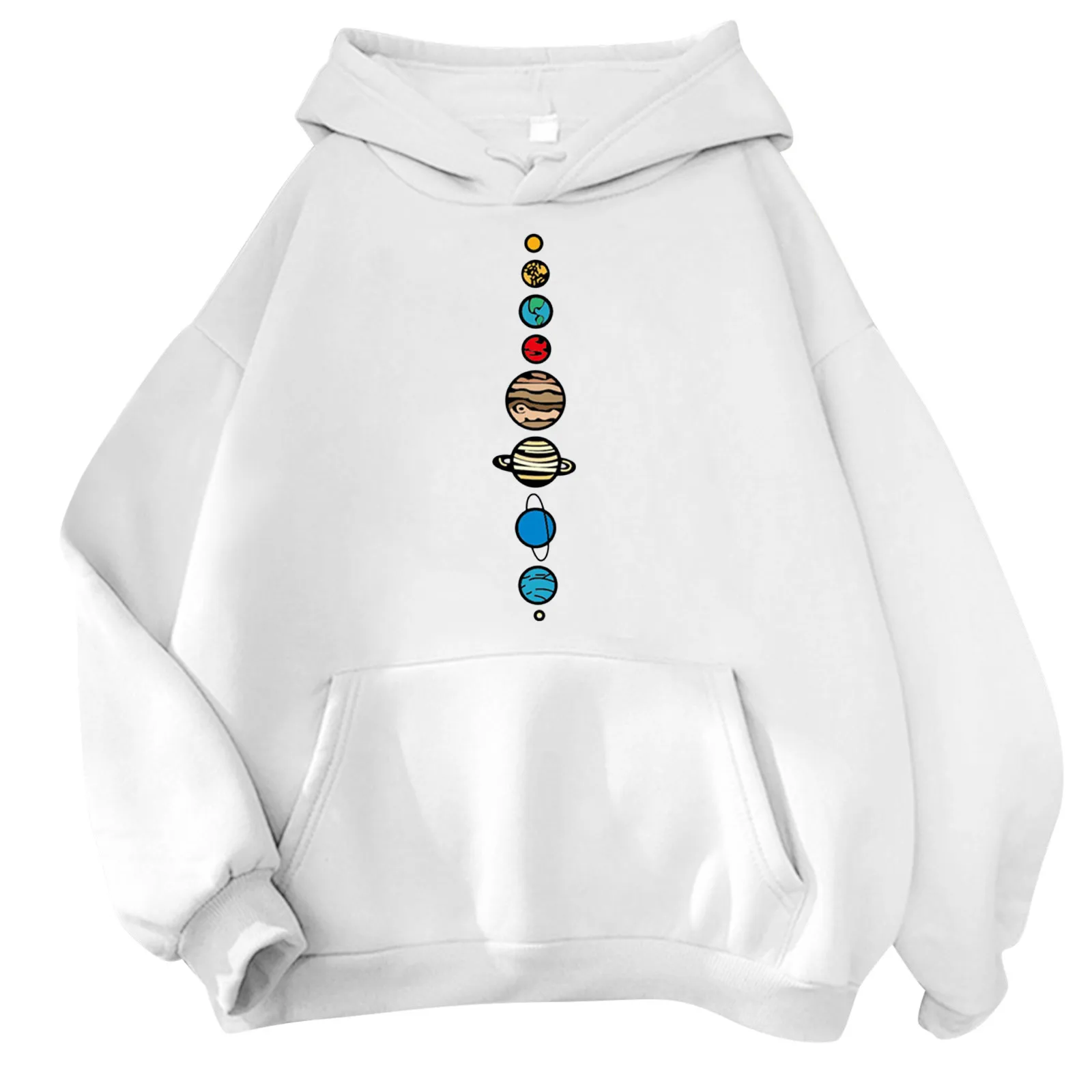 Толстовки с принтом чашек для девочек-подростков Толстовка длинным рукавом