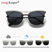 longkeeper men polarized clip on sunglasses flip up women rimless photochromic clip on glasses outdoor for driving fishing uv