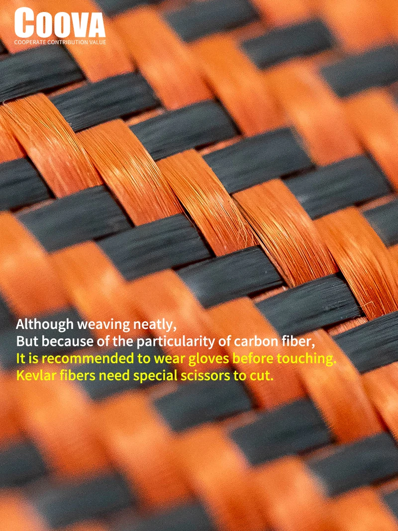 F209 COOVA 3K оранжевый кевлар и ткань из углеродного волокна саржа Tela Fiber De Carbono Carbon Kevlar