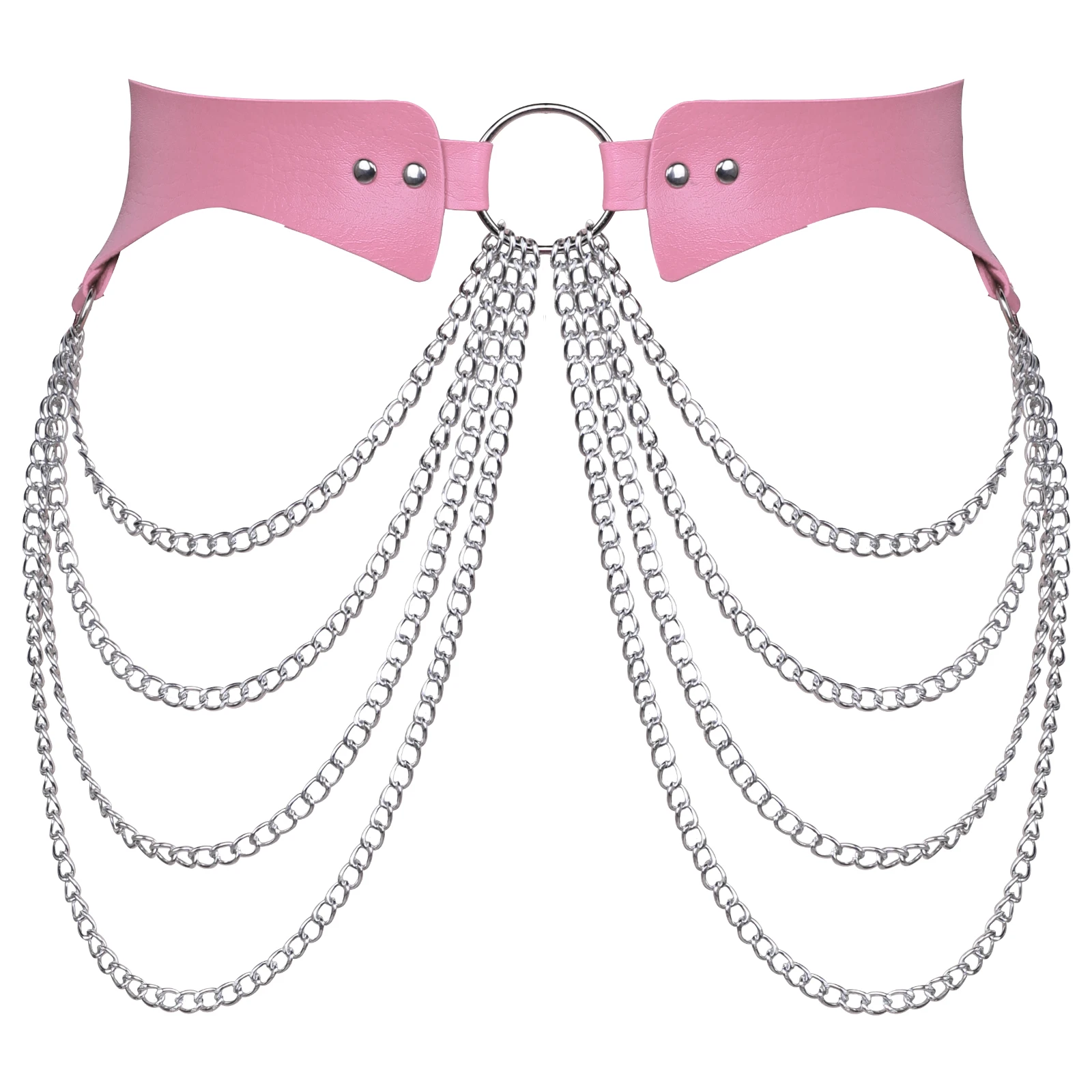 

Женский Регулируемый бюстгальтер в стиле панк, ремешок для тела в стиле Харадзюку, кожаное нижнее белье, экзотические аксессуары, праздничные подтяжки