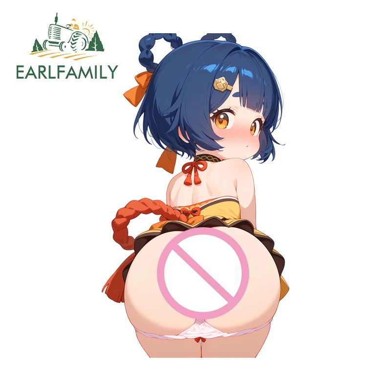 

EARLFAMILY красивые Genshin Impact авто наклейки DIY окклюзия царапин гоночные аксессуары Стайлинг автомобиля 3D виниловая авто наклейка