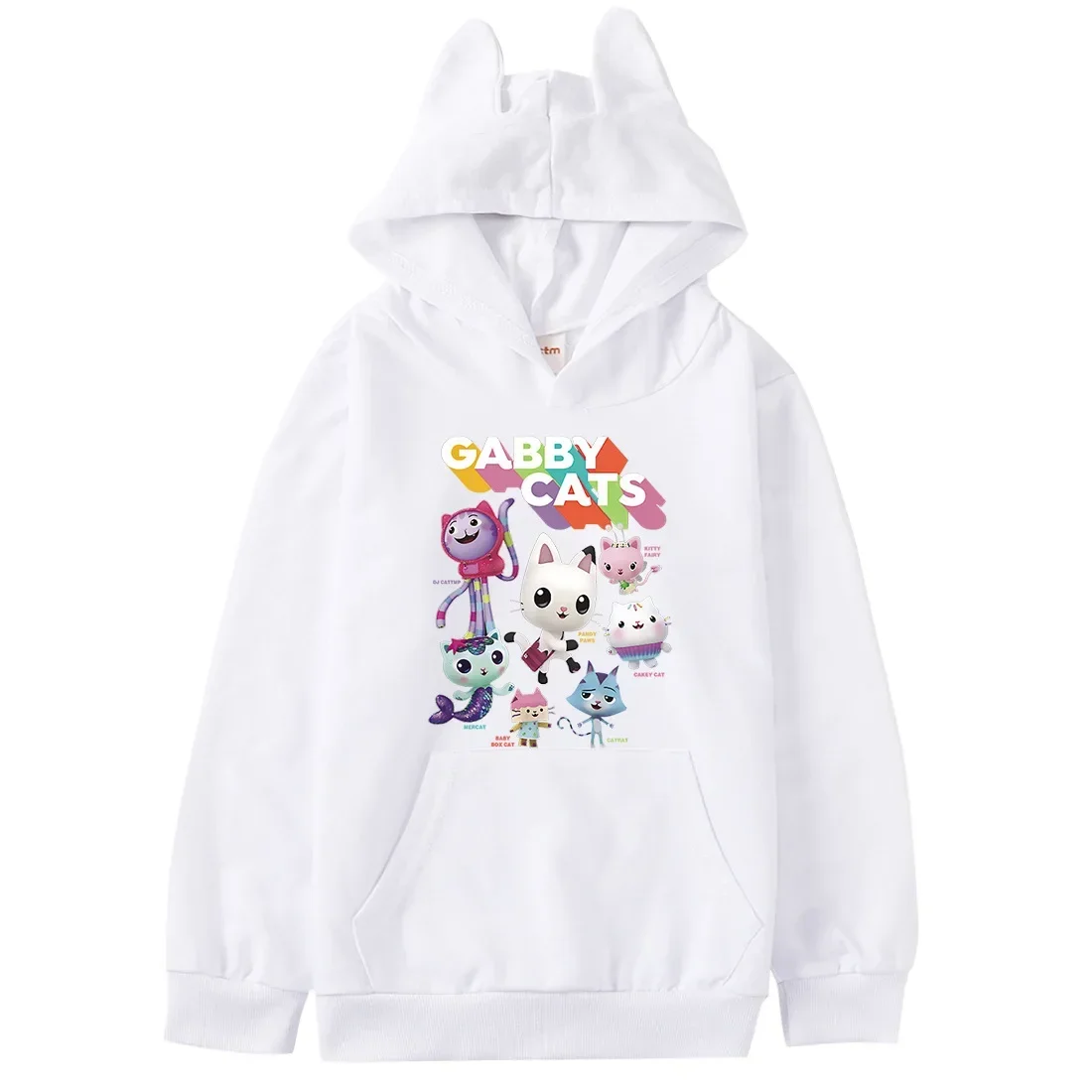 Худи детское с кошачьими ушками и карманами для девочек