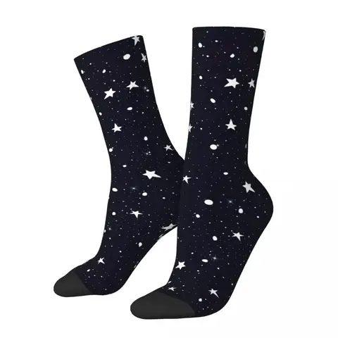 Модные спортивные носки со звездами ночное небо из полиэстера длинные носки для женщин и мужчин