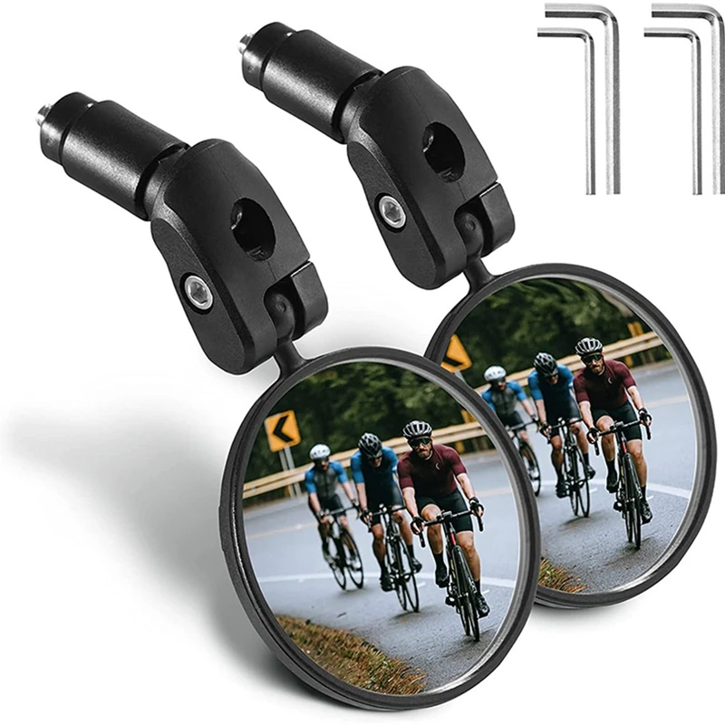 

Rotaty Round Bike MTB Road Handlebar Mirror For Bicycle Rear View Glass Cycling