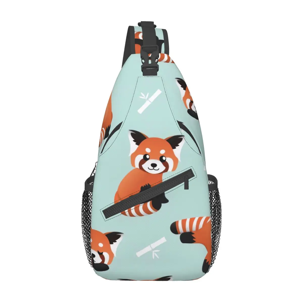 

Men's Sling Pack Chest Shoulder Crossbody Bag Women Red Panda Bears Biker Satchel Handbag Phone Bag