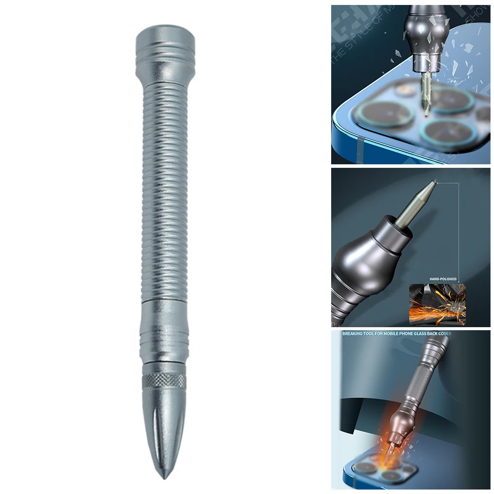 

Back Breaking Pen Tungsten Steel Breaking Pen 5.55*0.71inch For Phone Rear Glass Cover Broken Lens Breaker Tools Handle Tools