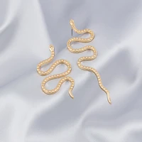 new exaggerated animal metal snake pendant stud earrings fashion jewelry gold rhinestone animal hoop earring for women
