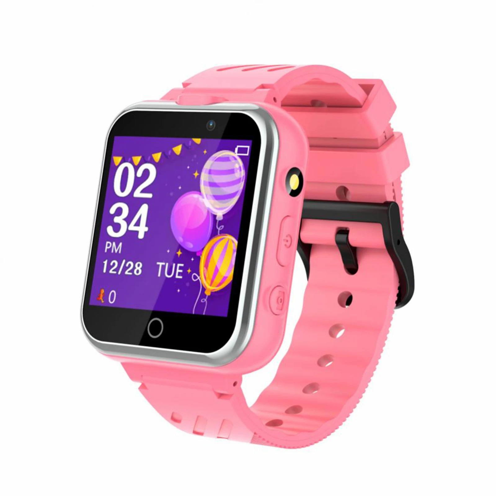 

Умные часы для детей многофункциональные встроенные 24 игры SD карта двойная камера Сенсорный экран розовые спортивные часы для телефона