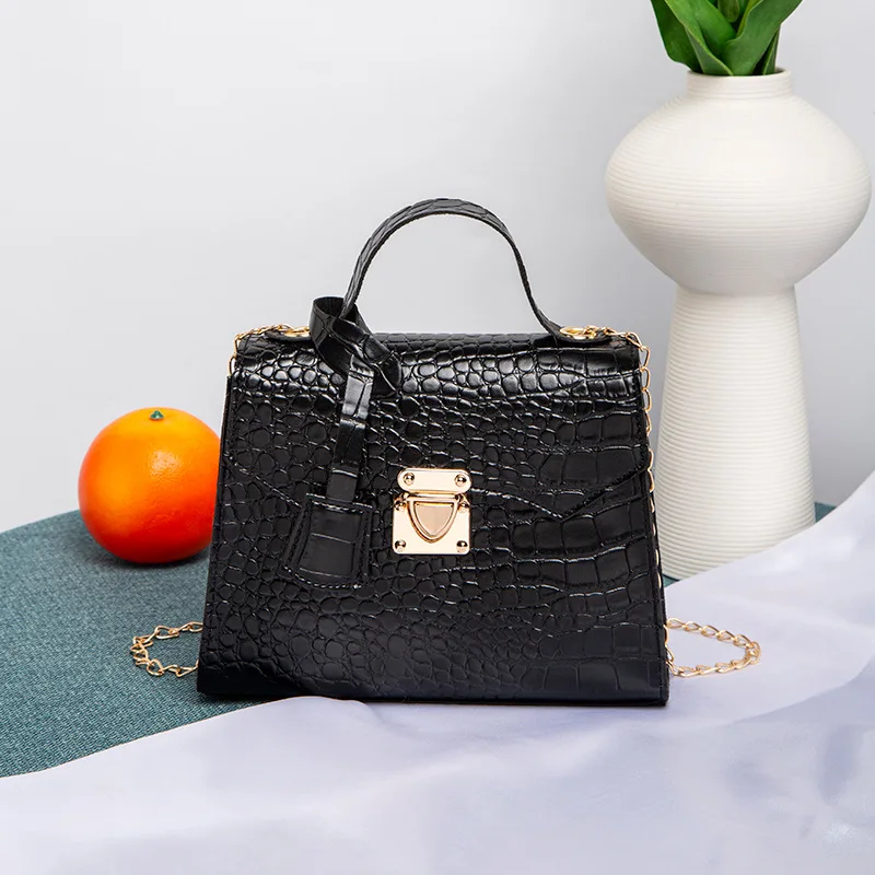 

2022 Trend Crocodile Pattern Handbags New Fashion Crossbody Messenger Bag Shoulder Bag Simple and Small Square Bags for Women
