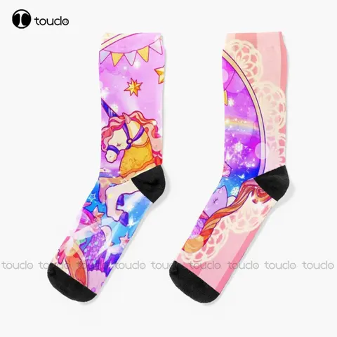 Носки с единорогом для вечерние, сутуживаемые носки для женщин, индивидуальные носки унисекс на заказ для взрослых и подростков, Молодежные носки с цифровой печатью 360 °