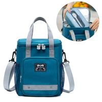 fashion women lunch bag handbag large capacity waterproof office bring meal cooler pouch picnic food thermal storage accessories
