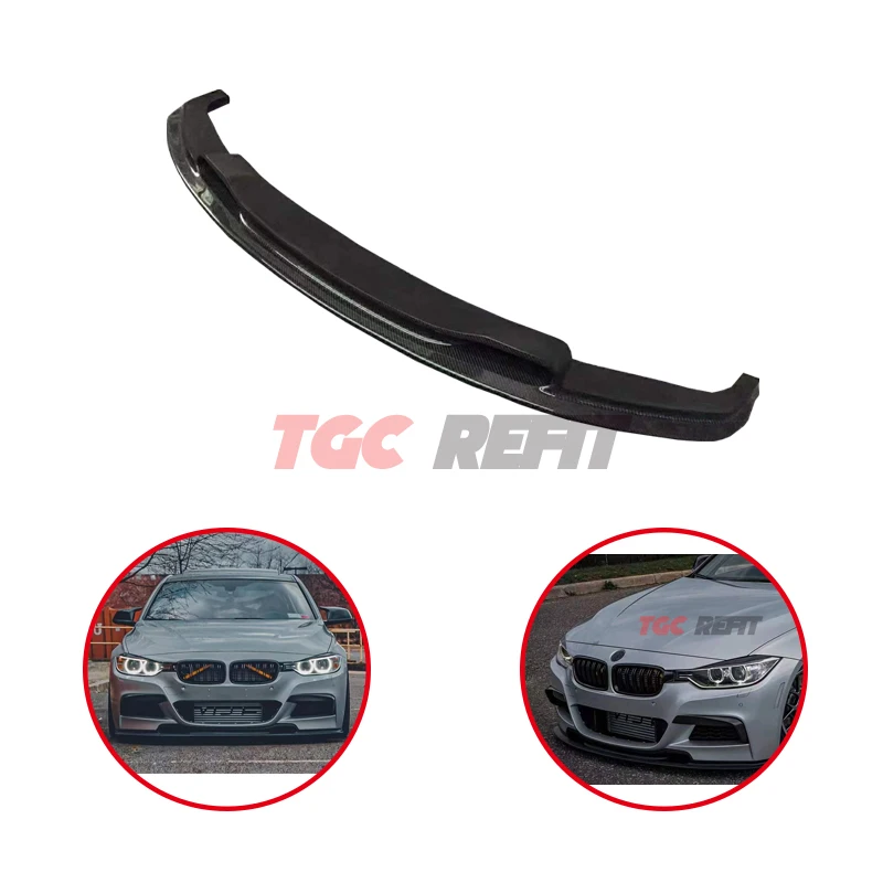 

Carbon Fiber Front lip Bumper Spoiler Diffuser With Aprons Body kit Bumper Lip Chin For 12~19 BMW 3 Series F30 F35