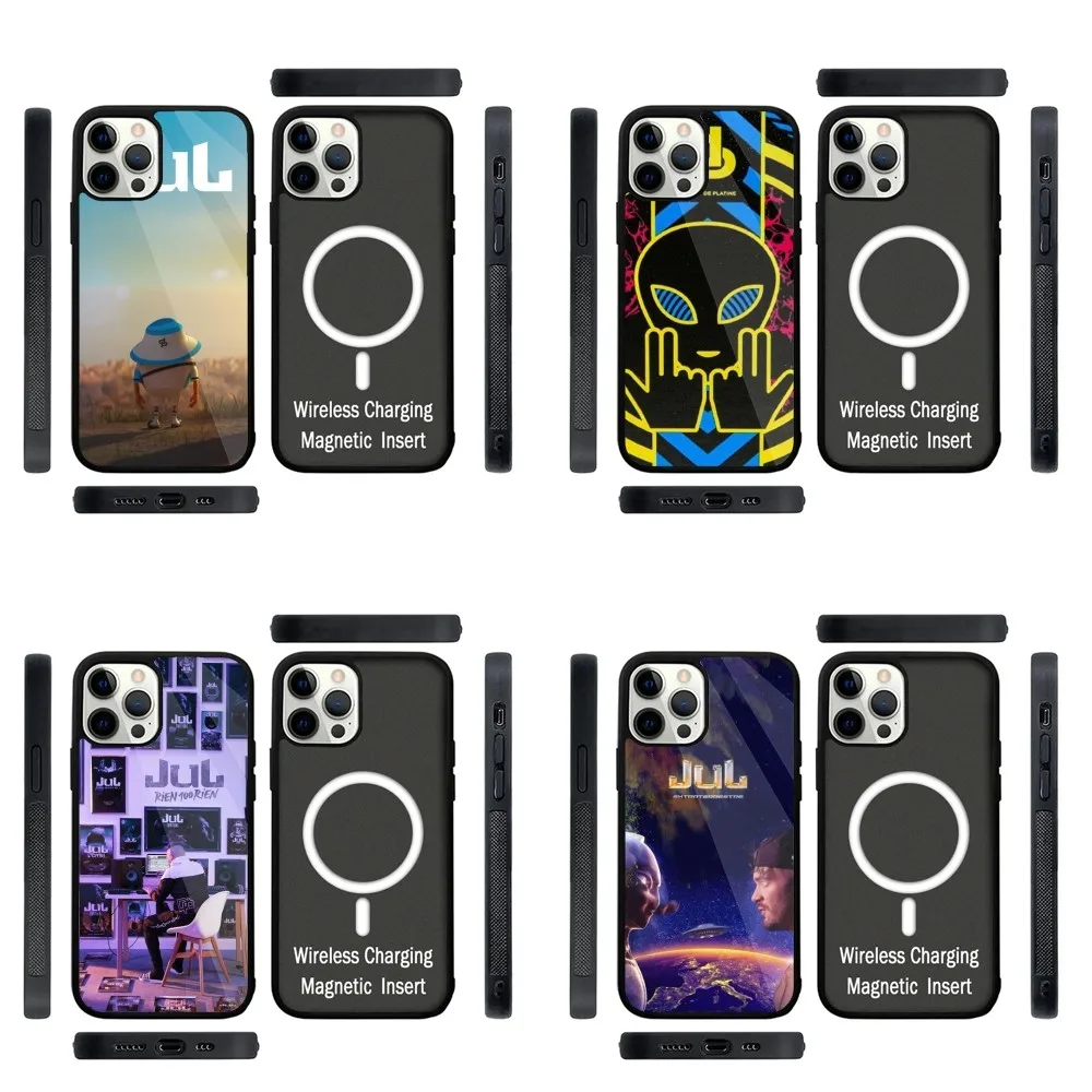 Французский чехол для телефона J-July Rapper сильный магнитный IPhone 15 14 13 Pro Max Plus 11 12 Mini