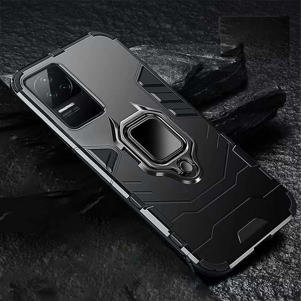 

Armor Case For Xiaomi POCO F4 Case For POCO F4 X4 GT M4 Pro X4 Pro 4 in 1 Case on the For POCO F4 Coque PokoF4 Ring Stand Funda