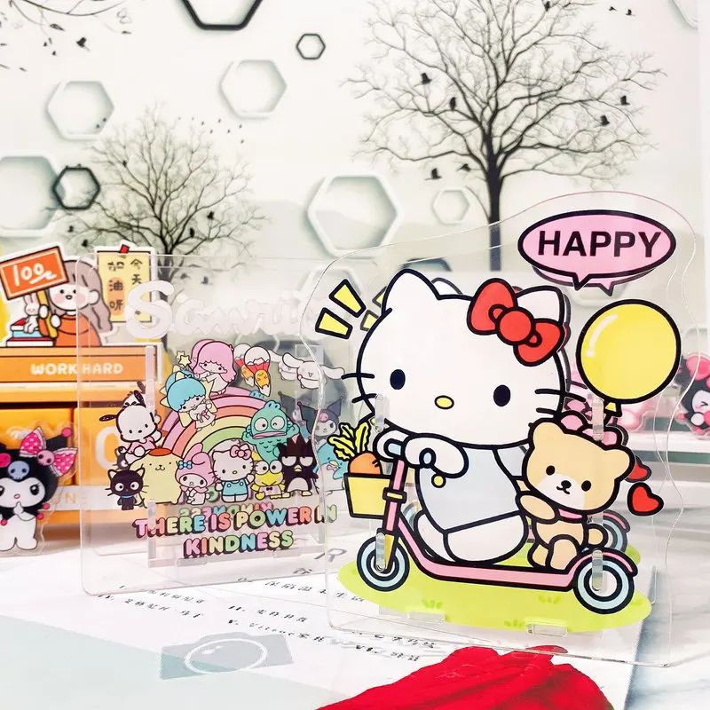 

Sanrio Acrylic Pen Holder Large Capacity Student Dormitory Desktop Stationery Storage Ornaments Creative Transparent Pen Holder