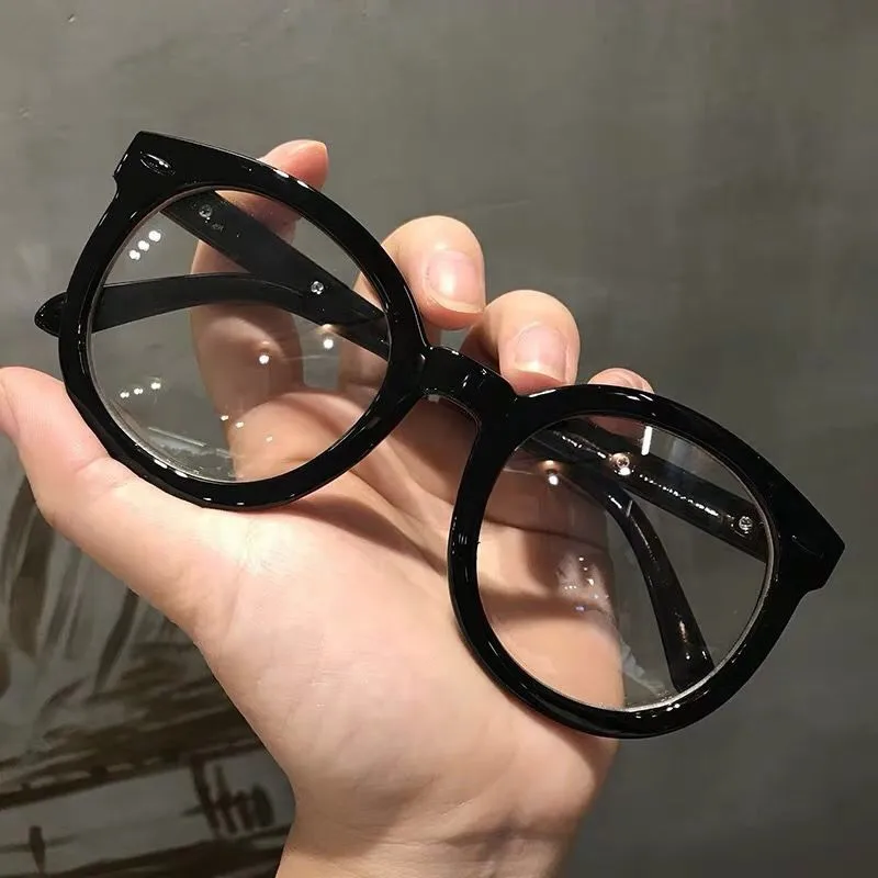 

Big Size Round Black Myopia Glasses Reading Glasses for Women Men Optical Spectacle Frame Computer Eyewear -0.5 to -6.0 Diopter