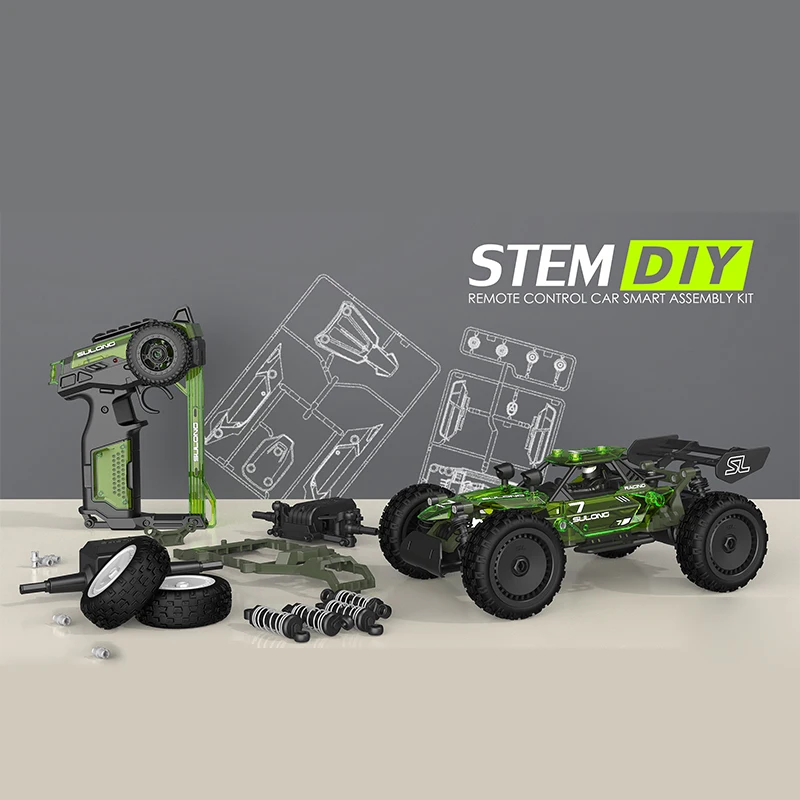 1:18 Diy Remote Control Car Assembly Model Building Kit Toy 2.4ghz Radio Rc Car Racing Off-Road Vehicle For Kids Boys Gifts enlarge