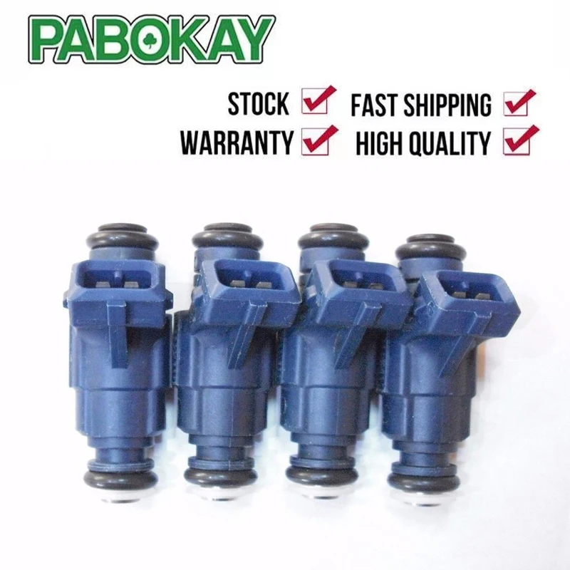 

4 PIECES X Flow Matched Fuel Injector Set for VW Audi 1.8 0280156065