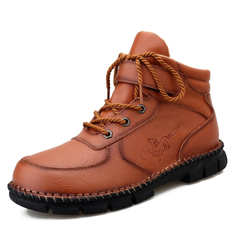 

Classic Ankle Boots Men Genuine Leather Men Western Boots High Quality Retro Men Boots Designer Male Sneakers Plus Size 38-48