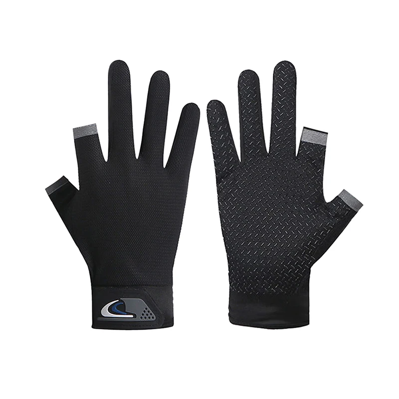 

Men's Summer Breathable Sunscreen Fitness Riding Sports Fishing Gloves Women's Two Finger Touch Screen Non-Slip Gloves