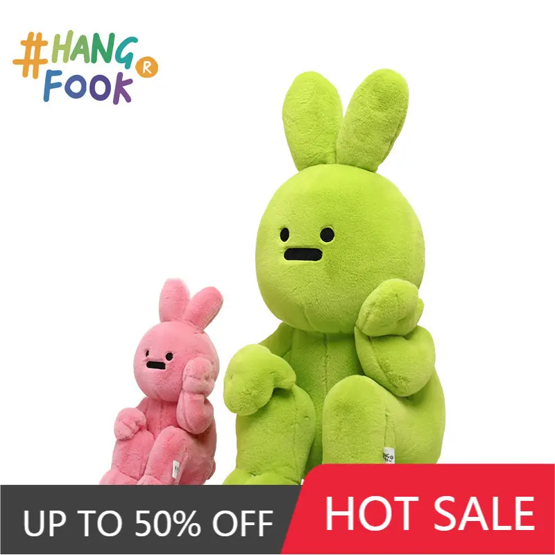 

Оригинальные Плюшевые куклы Hangfook, подлинный мышляющий кролик, кукла, плюшевая игрушка, фирменные Слюнявчики, кролик, машинка для кукол, кукл...