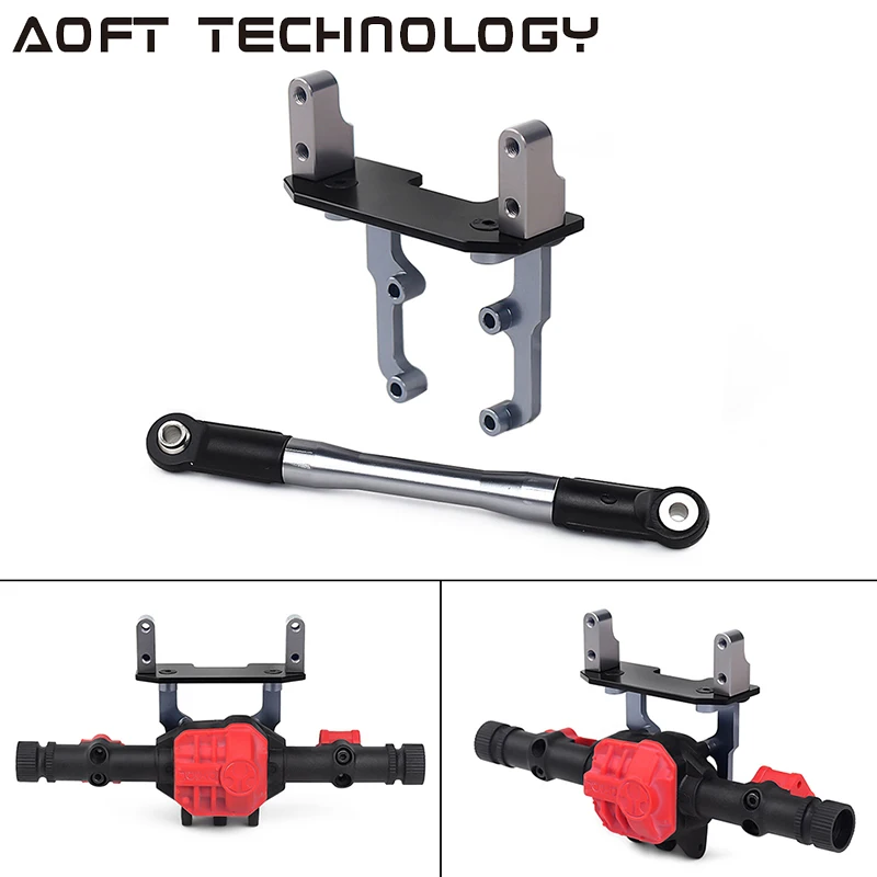

Metal Axle Servo Base Stand with Steering Link Rod for 1/10 RC Crawler Axial SCX10 II 90046 AR44 Axle