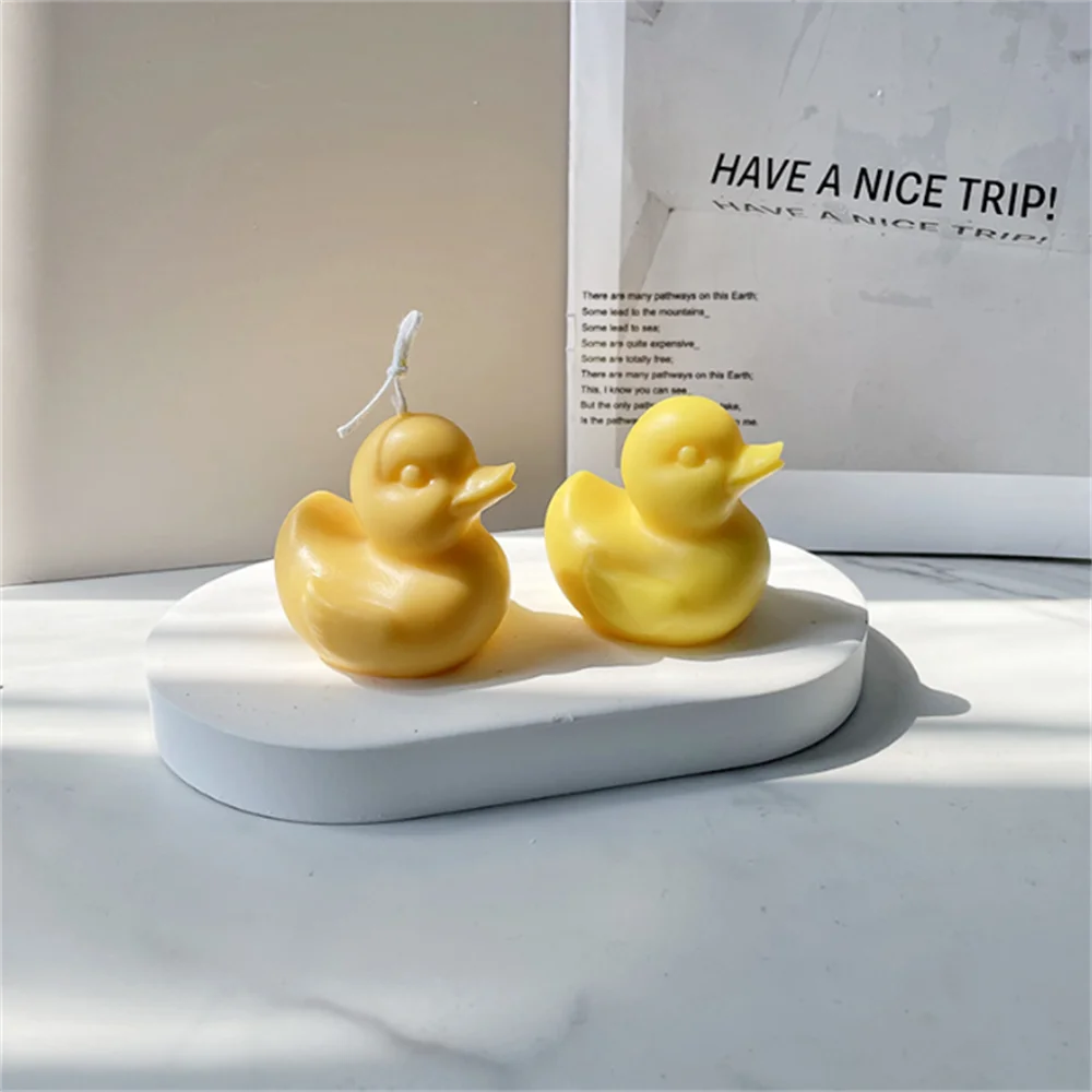 

3D Little Yellow Duck Candle Silicone Mold DIY Duck Crystal Epoxy Resin Mould Animal Candle Making Tools Soap Mold Moule Bougie