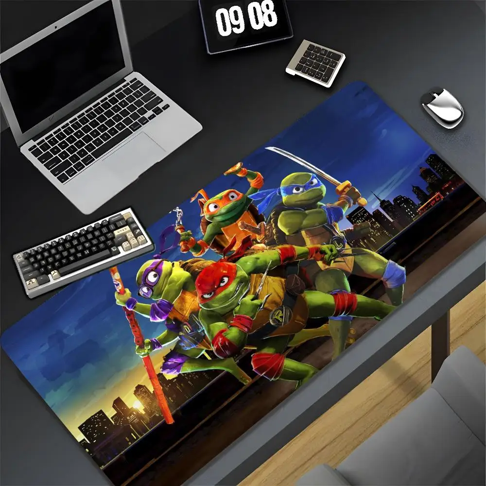 T-Teenage Mutant N-Ninja-Turtles Mouse Pad XXL Gamer Gaming PC Computer Otaku Locking Edge DIY Customized Photo Laptop Notebook