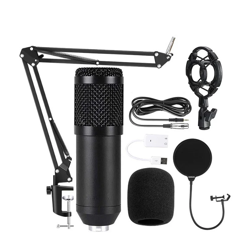 

800 USB Condenser Microphone for PC Studio Recording Mic Kit Live Streaming Podcasting Singing Youtube Computer Gamer Genuine
