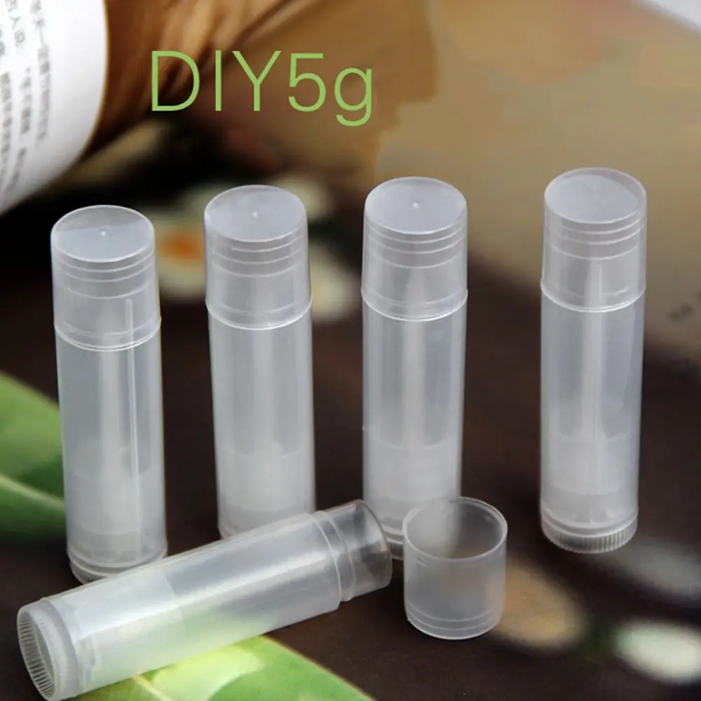 

10pcs Empty Transparent Lip Gloss Tubes PP Lip Balm Tube Lipstick Mini Sample Cosmetic Container 5g