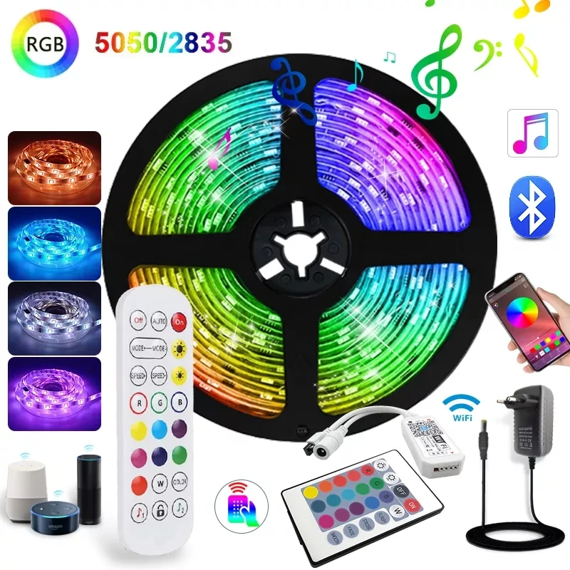 

Светодиодная лента RGB 5050 2835 с поддержкой Bluetooth и Wi-Fi